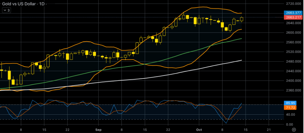 Gold-dollar, daily price chart