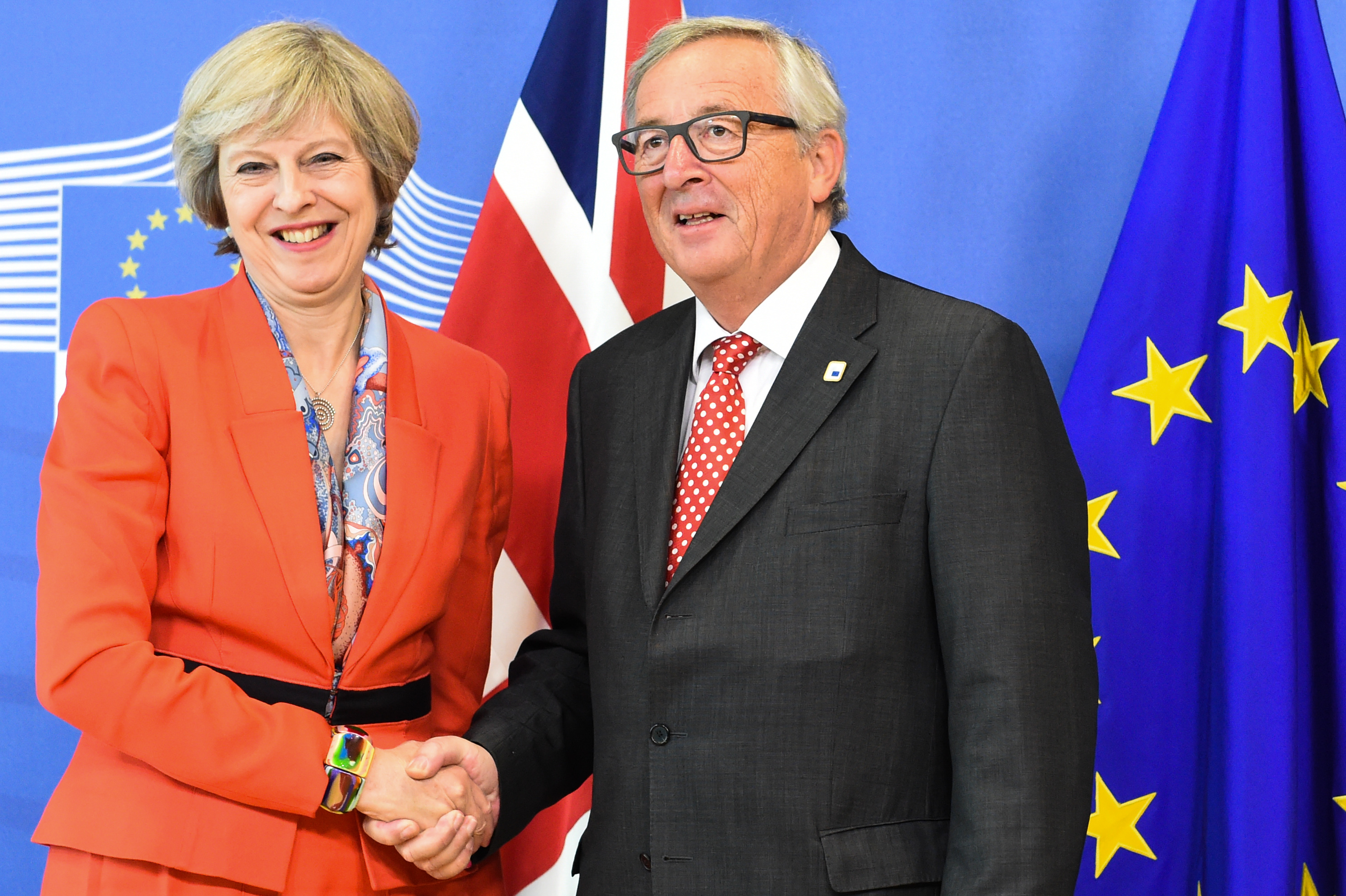 Theresa May, and Jean-Claude Juncker