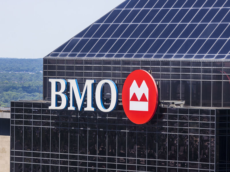 80666870 – indianapolis – circa june 2017: signage and logo of bmo harris bank. bmo harris is one of the largest banks in the midwest v